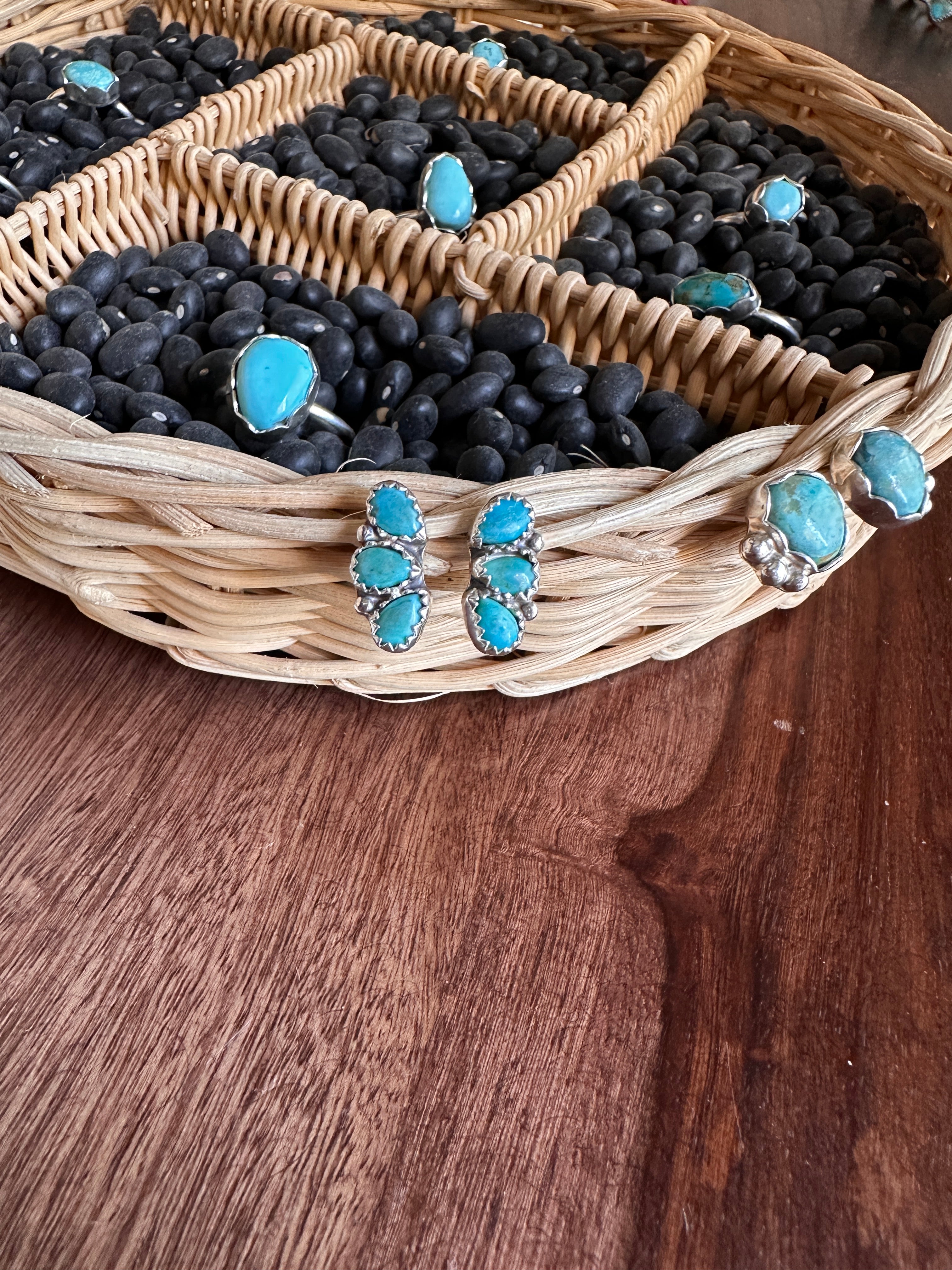 3 Stone earrings